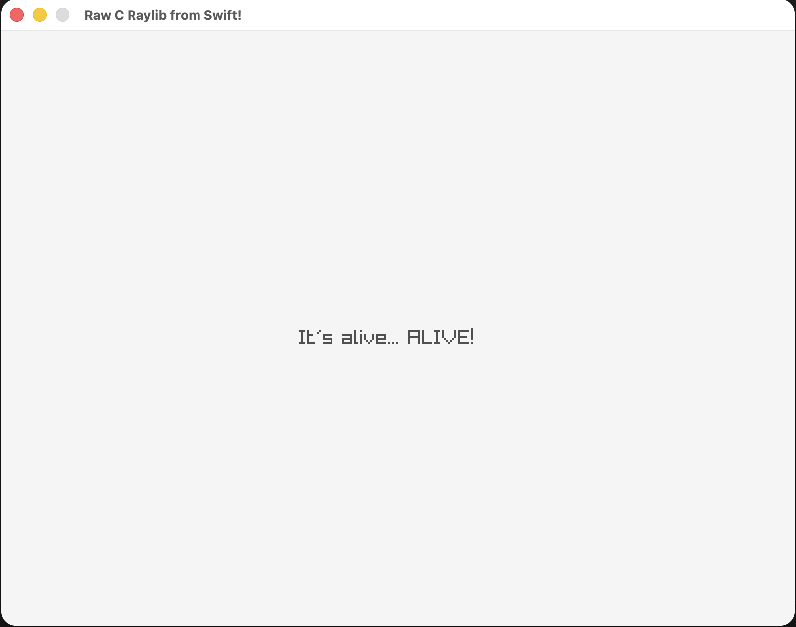 A native window using Swift and C Raylib