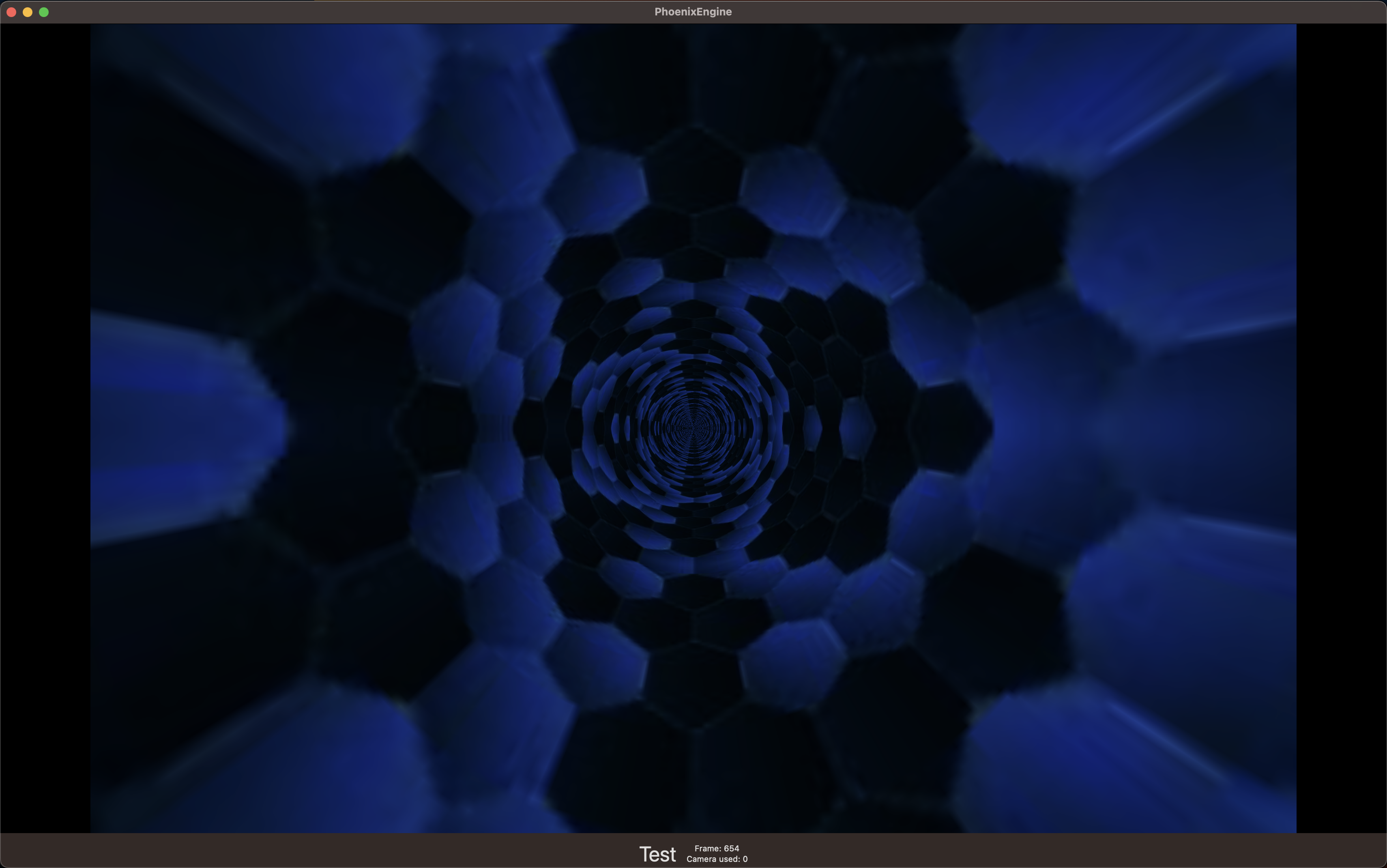 First example of the Tunnel effect, rendered in the Frame Engine editor